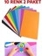 A4 Renkli Fon Kartonu 23X34 10'lu (2'li Paket) 10 Renk 2