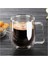Çift Cidarlı Latte Macchiato Bardak Seti, 2 Adet Çift Duvarlı Kulplu Kahve Bardağı, 250 ml 6