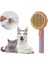 Kedi Köpek Otomatik Temizlenen Tuşlu Tüy Toplayıcı Tarak Basmalı Kedi Köpek Fırçası Evcil 4
