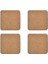 Ahşap Bardak Altlığı 4 Adet Çiçek Desen 9X9CM 3