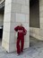 Üç Iplik Yakalı Sweat Baggy Pantalonlu Takım - Bordo 6