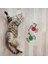 ® 2li Rattan Renkli Peluş Tüy Kedi Köpek Oyuncak Yakalama Çiğneme Çıngıraklı Top Oyuncağı 4