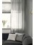 Modern Düz Keten Tül Perde - Açık Gri - Pileli Dikim 1x2,5 Pile - KL500 1