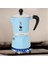 - Rainbow: 3 Cups Ocak Üstü Espresso Pişirici - 130ML - Açık Mavi Renk - Alüminyum Gövde - 7
