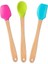 Indigo 3'lü Renkli Bambu Saplı Silikon Spatula Seti Uzun 26CM 1