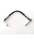 LMPC020-BK Pedal Ara Kablosu 15 cm Siyah Metal Açılı Uçlar 1