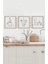 🏷️ 🍽️ Çizgisel Mutfak Temalı 3’lü Tablo Seti | Minimal Stil | Uv Baskı Mdf Ahşap Çerçeve KR4050 23 x 23 4