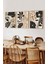 🖼️ Siyah ve Bej Çiçek Desenli Modern 3’lü Mdf Tablo Seti CRV1065 23 x 32 2