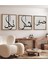 Ahşap Çerçeveli Mdf Kare Islami Tablo Seti Salon ve Oturma Odası Için KR4035 23 x 23 4