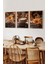 ☕ Çiçekli Kahve Keyfi – Ahşap Çerçeveli 3'lü Mdf Tablo Seti (23X32 | 32X42 | 42X62 cm ) CRV1017 23 x 32 2