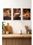 ☕ Çiçekli Kahve Keyfi – Ahşap Çerçeveli 3'lü Mdf Tablo Seti (23X32 | 32X42 | 42X62 cm ) CRV1017 23 x 32 4
