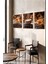 ☕ Çiçekli Kahve Keyfi – Ahşap Çerçeveli 3'lü Mdf Tablo Seti (23X32 | 32X42 | 42X62 cm ) CRV1017 23 x 32 5