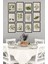 Dekorize Mdf Tablo Seti 12 Parça - Salon Oturma Odası Için Duvar Dekoru Çerçeve Görünümlü Onk Seri 1028 13 x 17 4