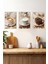 🖼️ Çiçekler Arasında Tatlı Molalar – Çerçeveli 3'lü Mdf Kahve Tablosu Seti CRV1015 23 x 32 4
