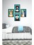 Dekorize Mdf 4 Parça Çerçeve Görünümlü Kediler Tablo Seti Çerçeve Görünümlü 13 x 17 2