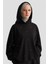 Taşlı Kapüşonlu Sweat 25KD4031 Siyah 5