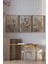 🖼️ 3'lü Çerçeveli Krem Çiçek ve Başak Desenli Tablo Seti – Uv Baskılı Mdf CRV1039 23 x 32 3