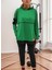Kadın Yeşil Kapşonlu Etek Ucu Detay Arma Ters Dikiş Gorunumlu Ikili Takım 10