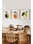 🏷️ 🍐 Renkli Meyve Temalı 3’lü Tablo Seti | Modern Stil | Uv Baskı – Mdf – Ahşap Çerçeve KR4051 23 x 23 3