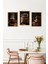 🖼️ 3'lü Çerçeve Görünümlü Kahve Temalı Tablo Seti – Mdf Zeminli Uv Baskı CRVS1006 13 x 17 4