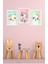 Dekorize Mdf 3 Parça 3 mm Çerçeve Görünümlü Çocuk Odası Için Sevimli Hayvanlar 3038 13 x 17 2