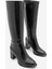 Kadın Fermuarlı Kalın Topuklu Çizme Lovet Siyah 5