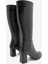 Kadın Fermuarlı Kalın Topuklu Çizme Lovet Siyah 8