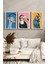 Ahşap Çerçeveli Mdf Tablo Seti Matisse, Bohem, Kusama Salon ve Oturma Odası Için ÇT3063 23 x 32 2