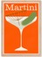 Martini Cocktail Poster - Doğal Ahşap Çerçeveli Tablo 4