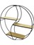 Sembol - Yuvarlak 3 Katlı Metal Dekoratif Duvar Raf 60 x 14 x 60 cm (4887) 1