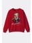 Karizma Gözlüklü Gazi Mustafa Kemal Atatürk Portresi Ata Baskılı Kırmızı Sweatshirt 1