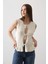 Önü Bağlamalı Yelek - Ekru 5