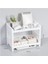 Beyaz Masa Organizer - 2 Katlı (Ayarlanabilir) Plastik Raf 2