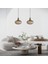 Elegant Cam Bal Rengi Ikili Avize Eskitme Tokmak Başlık Sarkıt Lamba Restoran Salon Aydınlatma 4