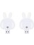 2pcs USB Okuma Lambası, Mini Tavşan Gece Işığı, Akıllı Ses 3 Renkli Masa Lambası Yatak Odası Çocuk Odası Beyaz (Yurt Dışından) 5