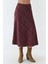 Kadın A-Form Kalın Midi Etek Kırmızı 6