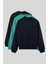 Standart Fit Basic O Yaka 3lü Paket Siyah-Lacivert-Deniz Yeşili Erkek Sweatshirt - 88363 1