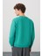 Standart Fit Basic O Yaka 3lü Paket Siyah-Lacivert-Deniz Yeşili Erkek Sweatshirt - 88363 5