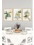 🌿doğal Yeşil Yapraklar Temalı Çerçeve Görünümlü 3’lü Tablo Seti ✨ CRVS1102 21 x 30 5