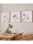 🌸 Doğal Çiçek Desenli 3’lü Tablo Seti | Çam Çerçeve Mdf Uv Baskı Varyantlı KR4042 23 x 23 2