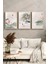 🌸 Japon Esintili Lotus ve Japon Balığı Temalı 3'lü Mdf Çerçeveli Tablo Seti 🌸 CRV1042 32 x 42 4