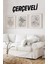 Ahşap Çerçeveli Mdf Kare Tablo Seti Salon ve Oturma Odası Için KR4018 23 x 23 1