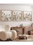 Ahşap Çerçeveli Mdf Kare Tablo Seti Salon ve Oturma Odası Için KR4032 23 x 23 4