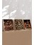 "3'lü Çerçeveli Kahve Temalı Duvar Tablosu ve Saat Seti – Mdf, Uv Baskı, Modern Dekor" 23 x 23 3