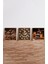 "3'lü Çerçeveli Kahve Temalı Duvar Tablosu ve Saat Seti – Mdf, Uv Baskı, Modern Dekor" 23 x 23 5