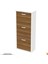 Uygar Ceviz Renk Asma Ayakkabılık Kapı Önü 3 Düşer Kapak 6 Göz Raf Bölme Ayakkabılık 52X115X25,5 cm 6