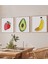 📦 Renkli Tropikal Meyve Temalı 3’lü Tablo Seti | Çilek – Avokado – Muz 🍓🥑🍌 KR4055 23 x 23 2
