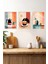 ☕ Renkli Kahve Temalı 3'lü Çerçeveli Tablo Seti – Mdf Uv Baskı (23X32 / 32X42 / 42X62 Cm) CRVS1009 23 x 32 4