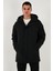 Astarlı Regular Fit Fermuar ve Çıtçıt Düğmeli Kapüşonlu Mont Erkek Mont 497ROMA 5