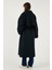 Oversize Fit Kruvaze Yaka Düğmeli Kemerli Uzun Trençkot Bayan Trençkot 6839476 7